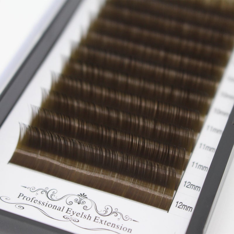 Bodermincer Scala Thickness 0.10mm C Curl Light Brown/Dark Brown/Black-Brown False lashes Individual Eyelash Extension Natural False Eyelashes (8mm, Dark Brown) - Image 3